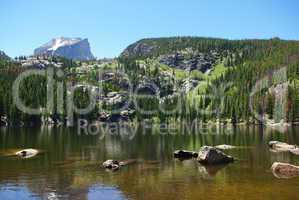 Beautiful lake and Rocky Mountains, Colorado