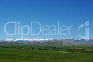 Wild horses, wide spaces and snow mountains, Wyoming