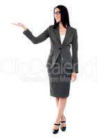 Full length of businesswoman showing copyspace