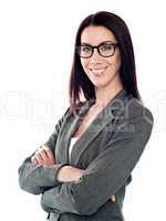 Successful corporate lady posing