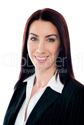 Closeup portrait of pretty businesswoman