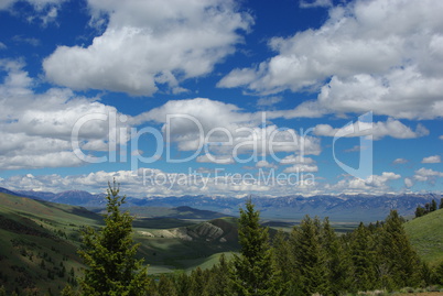 Beautiful colours of valleys and skies, Hawley Mountains, Challis National Forest, Idaho