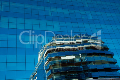 background of the glass modern office building