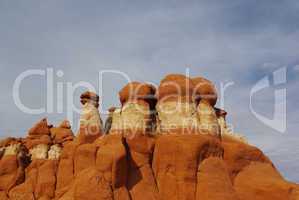 Bizarre rock formations in Little Egypt, Utah