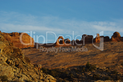 Marvelous Delicate Arch from a distance, Arches National Park, Utah