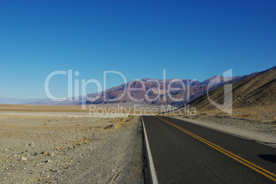 Highway through Death Valley, California