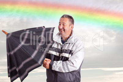 Man with Umbrella