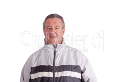 Man in rain clothing