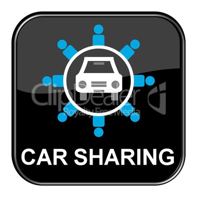 Glossy Button schwarz - Car Sharing