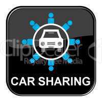 Glossy Button schwarz - Car Sharing