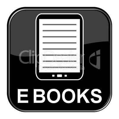 Glossy Button schwarz - Ebooks