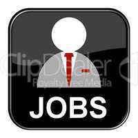 Glossy Button schwarz - Icon Jobs