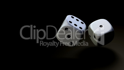 dice at black background