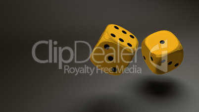 gold dice