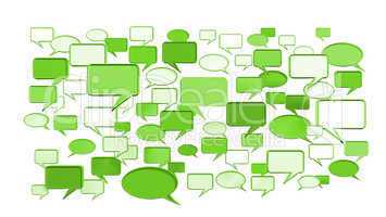 many green conversation icons