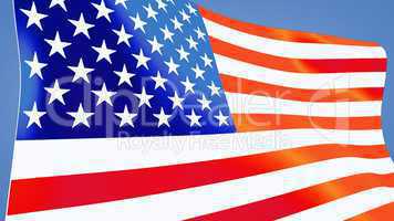 USA flag close up