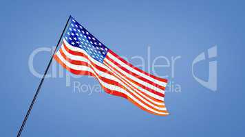 USA flag low angle