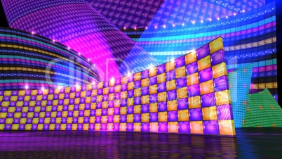 The disco stage set checker c