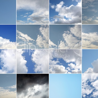 Blue sky collage