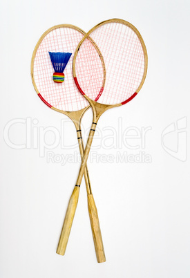 Two rackets for badminton
