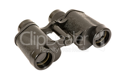 Russian army field binocular on white background