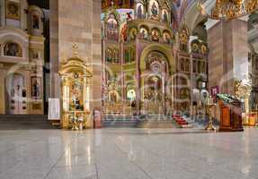Interior of russian orthodox church