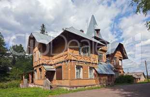 Old wooden house in russian village