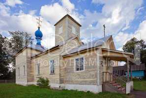 Small wooden church in Novgorod region, Russia
