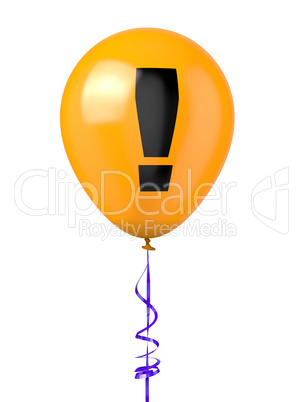 Balloon with warning symbol