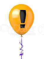 Balloon with warning symbol