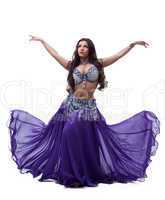 Oriental dancer in purple dress