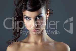 Attractive young brunette woman portrait