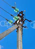 High voltage electricity pylon