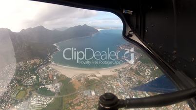 Helicopter Flying along Bay Cape Town