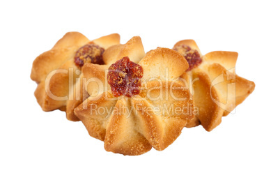 Some cookies isolated on a white background.