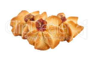 Some cookies isolated on a white background.