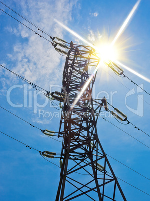 High voltage electricity pylon