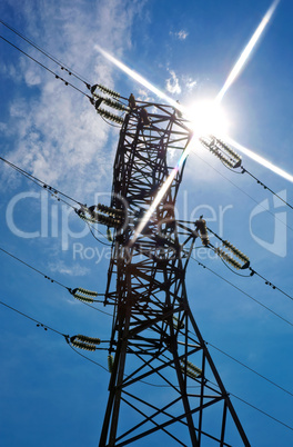 High voltage electricity pylon