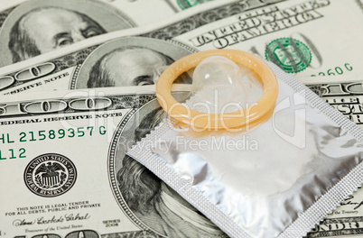 Condom with money