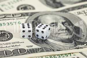 Gaming dice and money