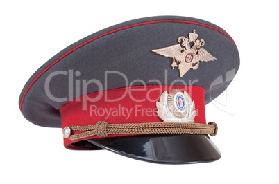 Russian Police cap isolated on white background