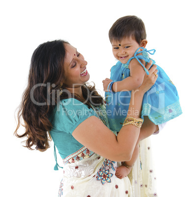 Indian mother and daughter