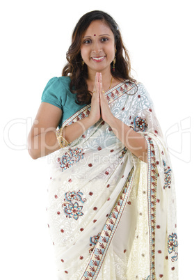 Indian woman greeting