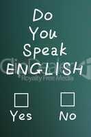 Do you speak English check boxes