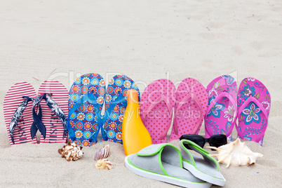 Badelatschen am Strand