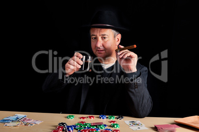Man at poker