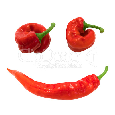 Red chili peppers in smile