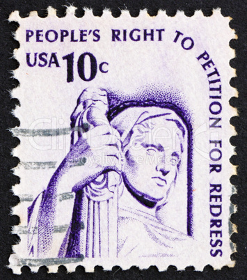 Postage stamp USA 1975 Contemplation of Justice