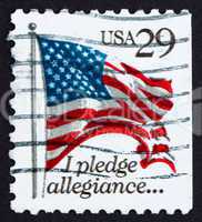 Postage stamp USA 1992 USA Flag, Pledge of Allegiance