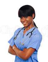 Female surgeon with stethoscope